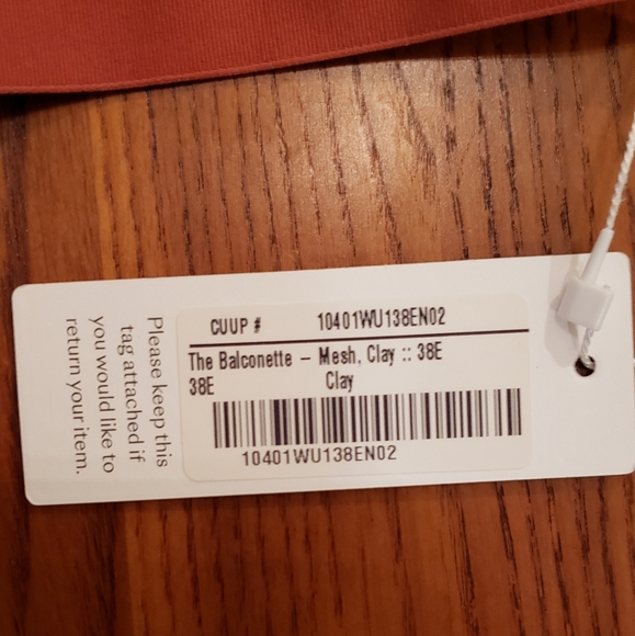 CUUP "Balconette" mesh bra, clay color, size 38E - NEW - Picture 4 of 10